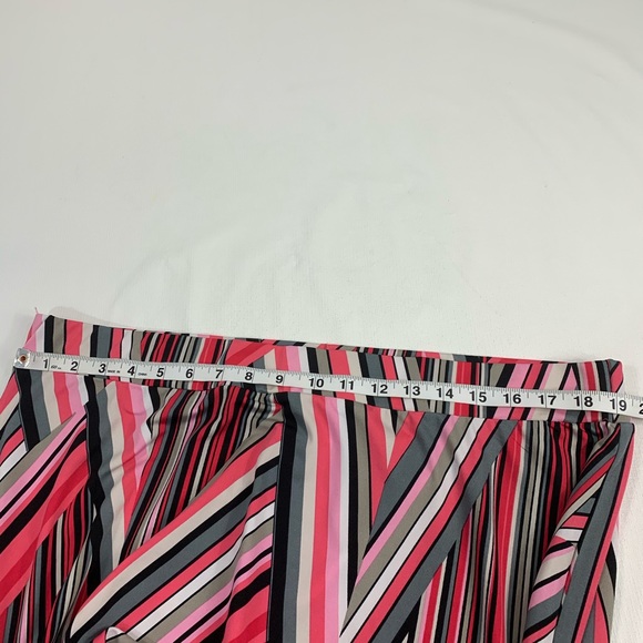Christopher & Banks Pink Black Maxi White Skirt 1X - Picture 4 of 6